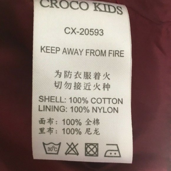 Crocokids velvet-feel maroon GIRLS DRESS. Size: 6 - Picture 8 of 8